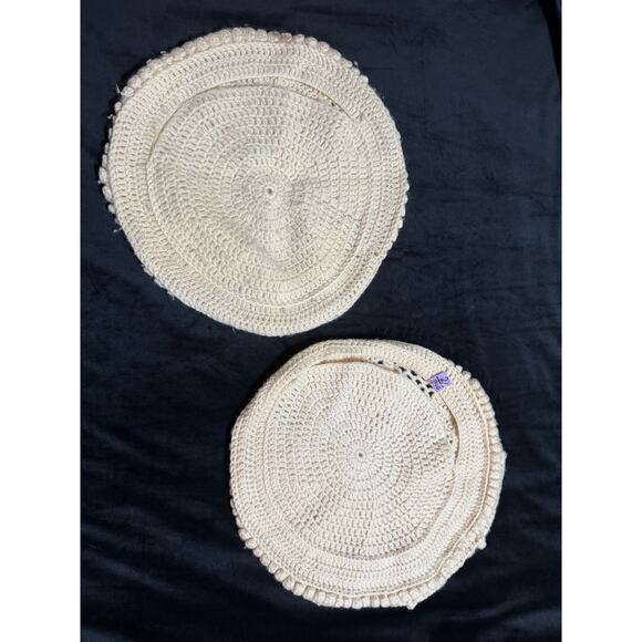 John Molloy - Set of 2 Round Knit Pillow Shams Covers 100% Wool - Picture 2 of 5